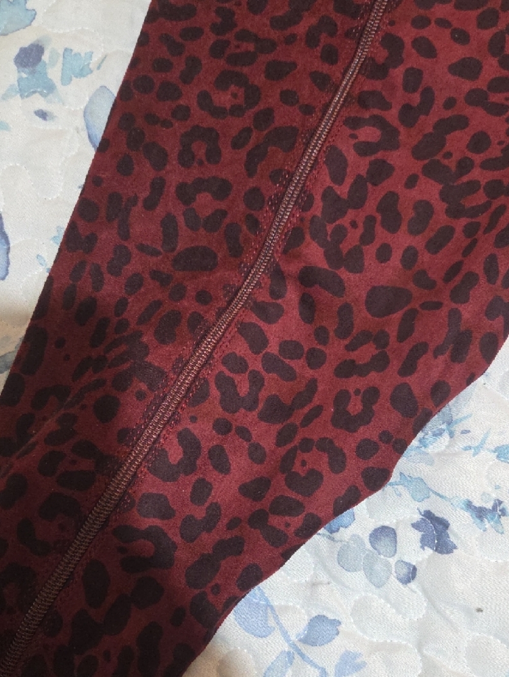 torrid Burgundy Leopard Over-the-Knee Block Heel Boots - Picture 4 of 8